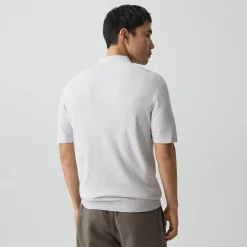 Goris Textured Polo Shirt in Light Bilen