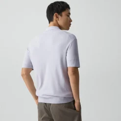 Goris Textured Polo Shirt in Light Bilen