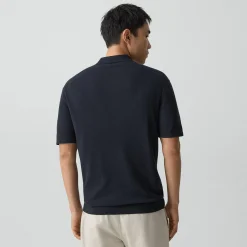 Goris Textured Polo Shirt in Light Bilen
