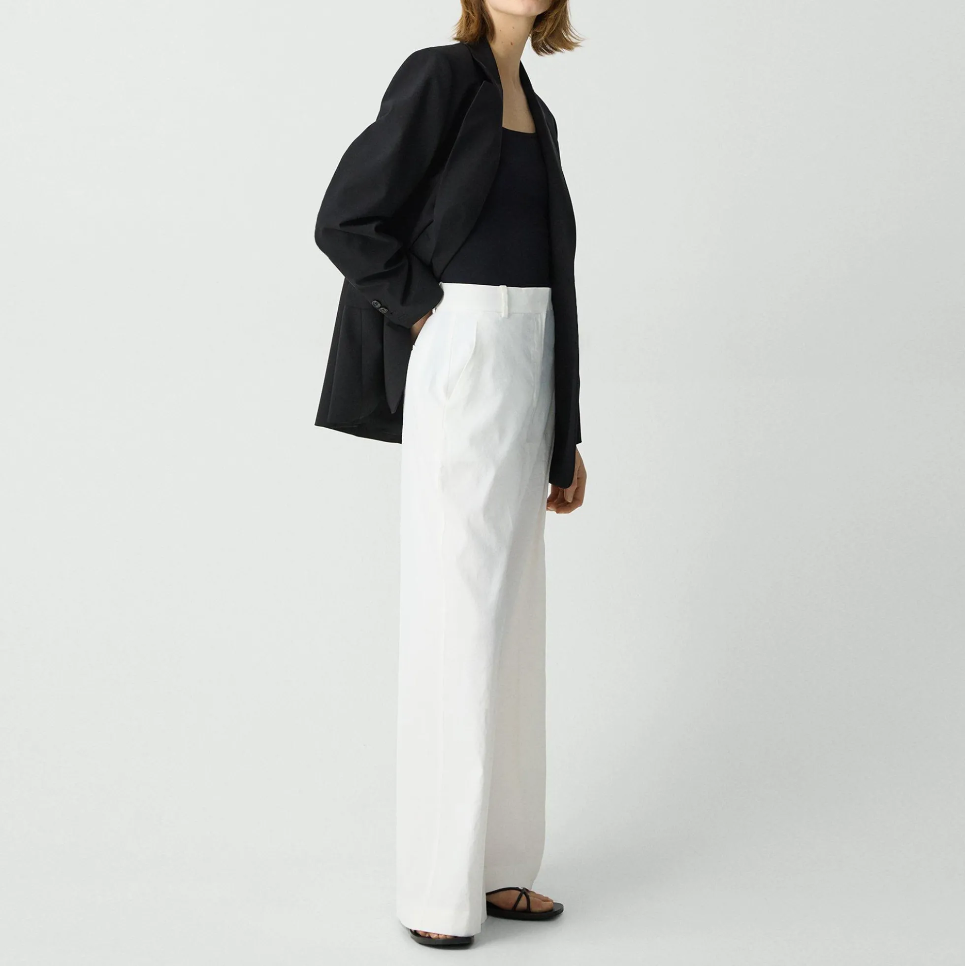 High-Waist Wide-Leg Pant in Good Linen