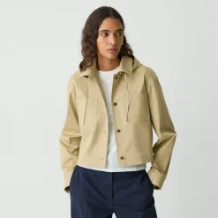 Hooded Jacket in Cotton Chino