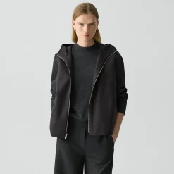 Hooded Vest in Double-Face Wool-Cashmere