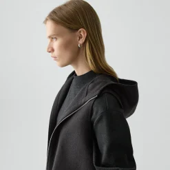 Hooded Vest in Double-Face Wool-Cashmere