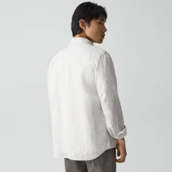 Irving Shirt in Relaxed Linen Stripe
