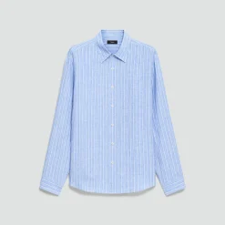 Irving Shirt in Relaxed Linen Stripe