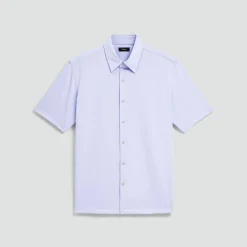 Irving Short-Sleeve Shirt in Structure Knit