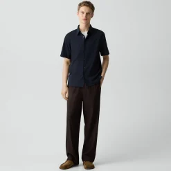 Irving Short-Sleeve Shirt in Structure Knit