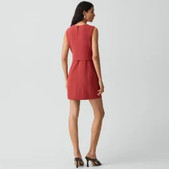 Layered Mini Dress in Admiral Crepe