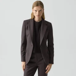 Lynnia Blazer in Sleek Flannel