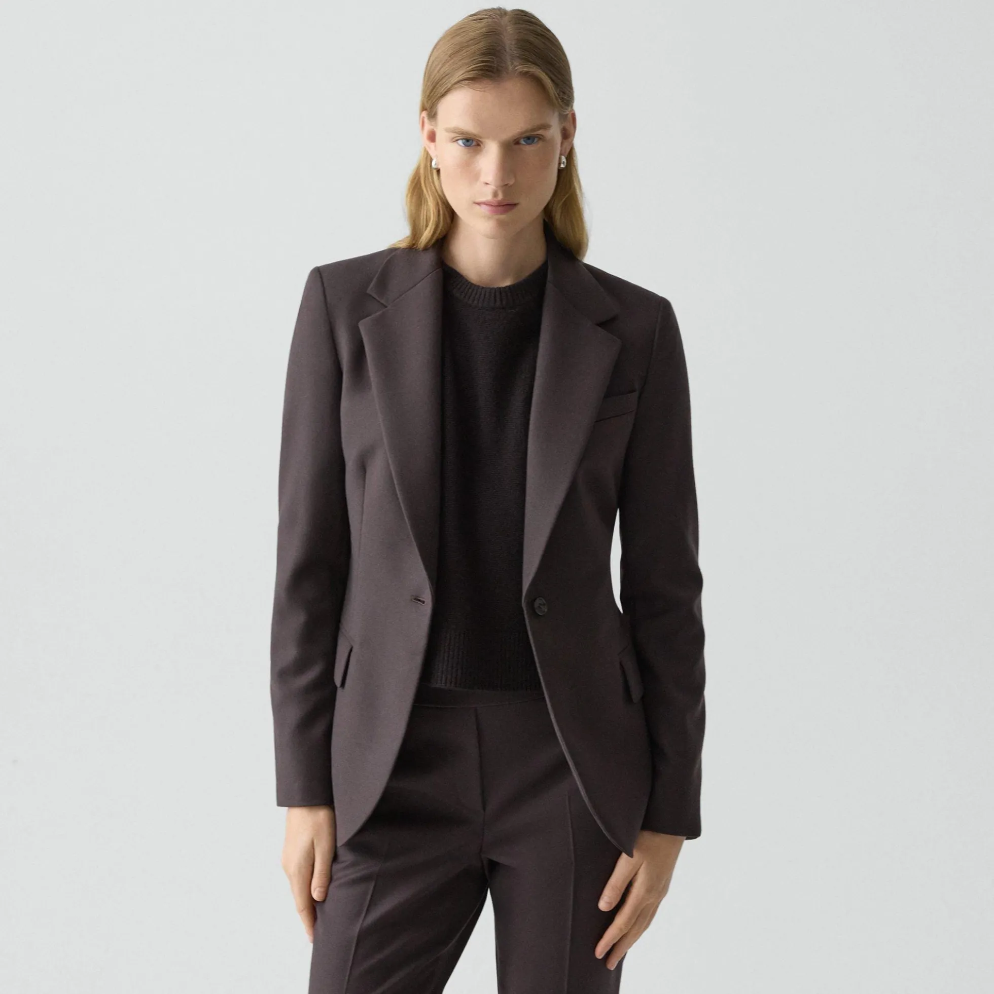 Lynnia Blazer in Sleek Flannel
