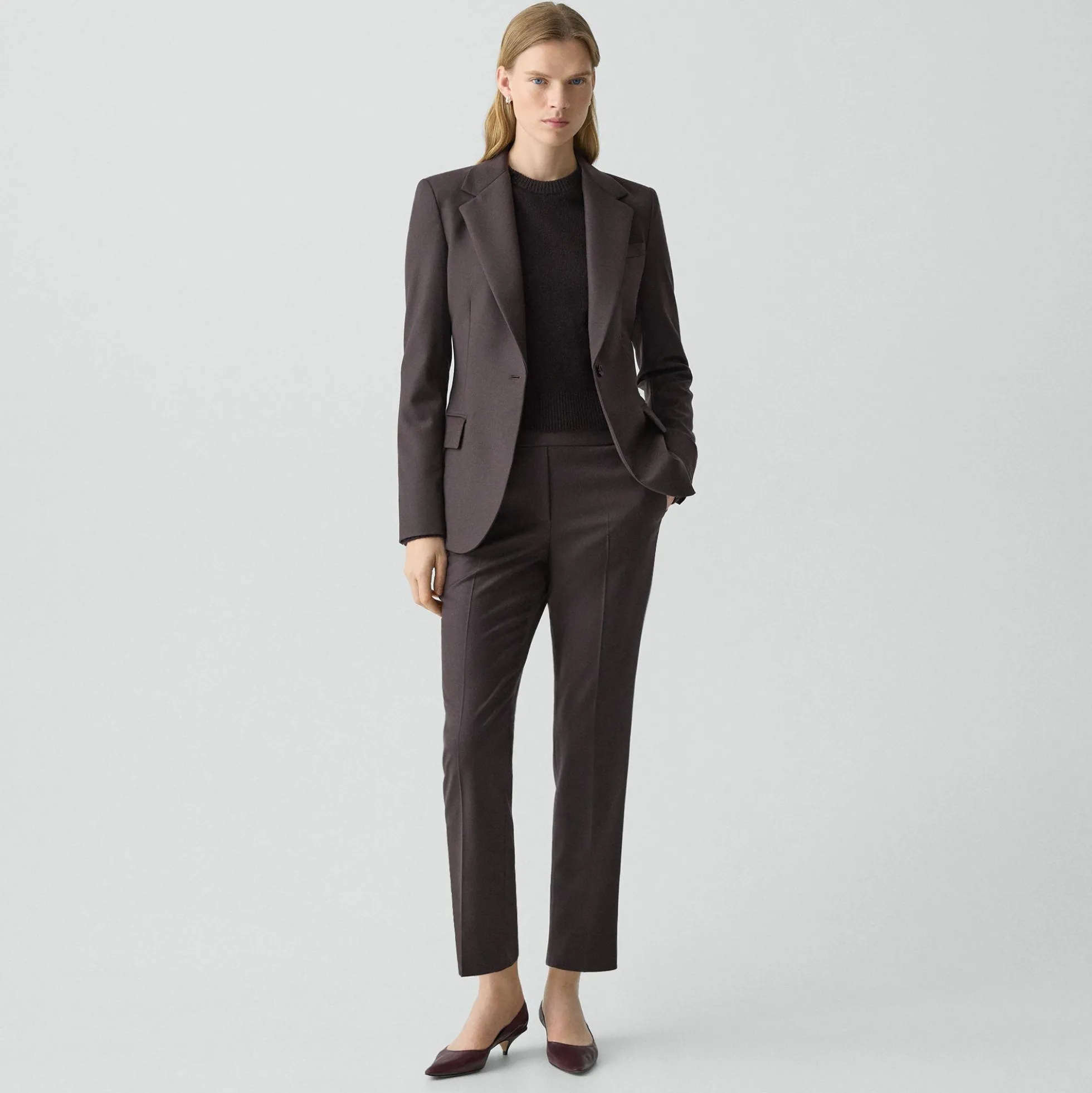 Lynnia Blazer in Sleek Flannel