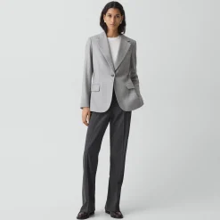 Lynnia Blazer in Sleek Flannel