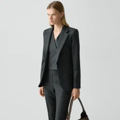 Lynnia Blazer in Sleek Flannel