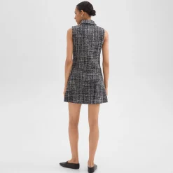 Military Mini Dress in Mélange Tweed