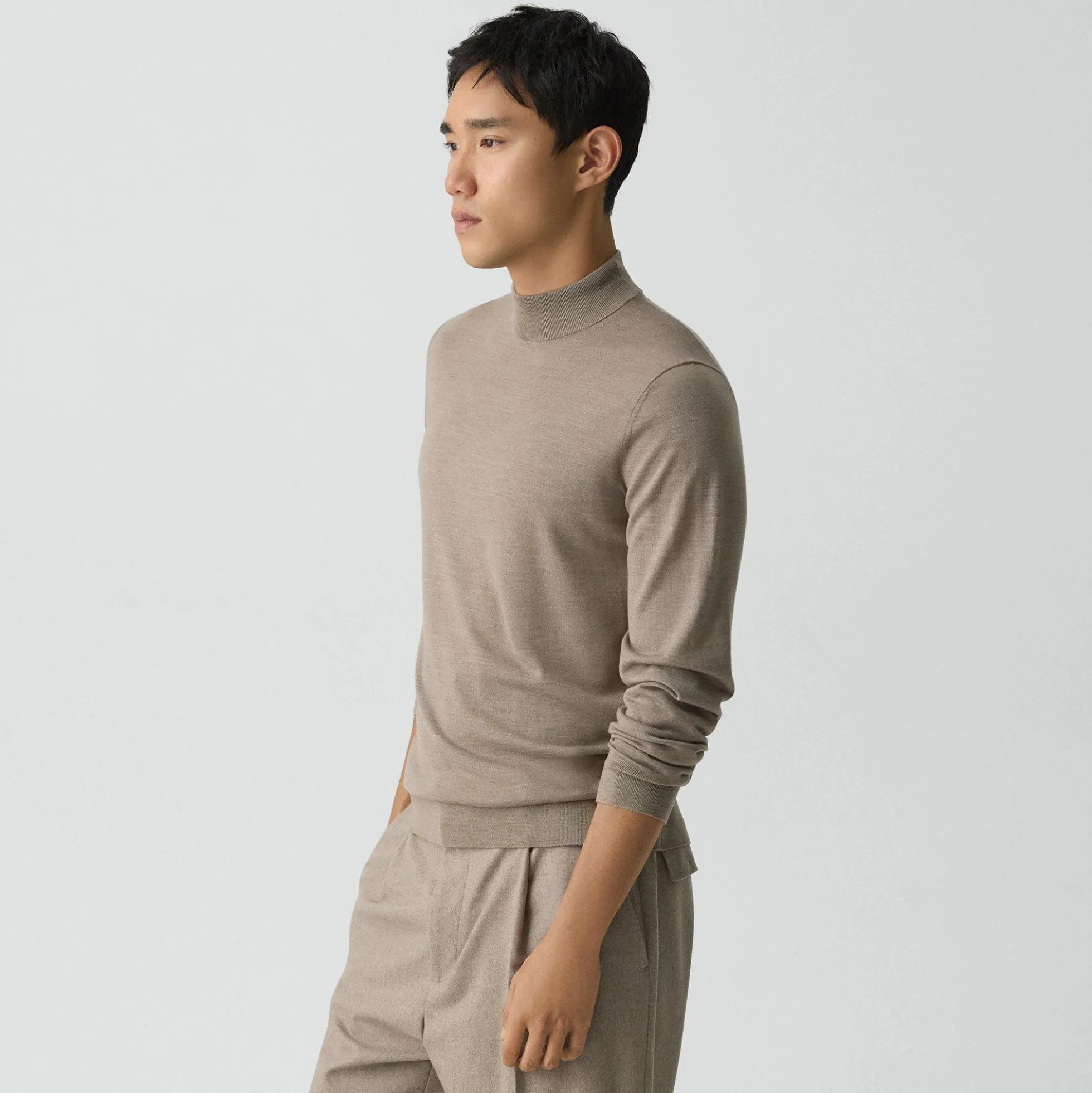 Mock Neck Sweater in Regal Wool