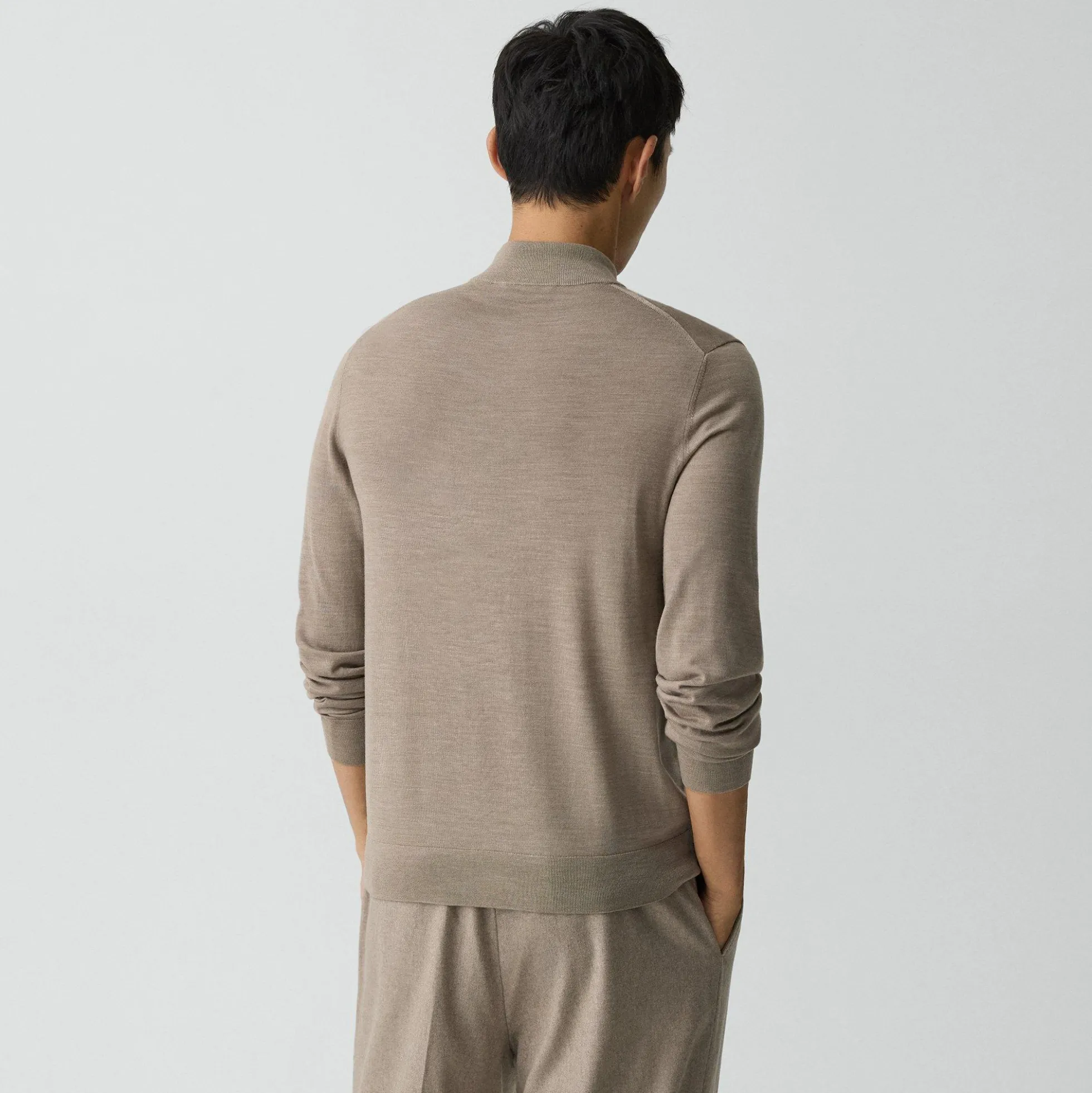 Mock Neck Sweater in Regal Wool