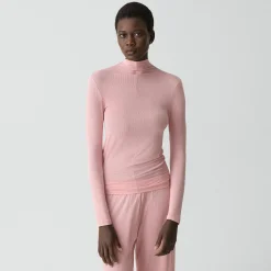 Mock Neck Top in Lounge Rib