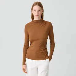 Mock Neck Top in Soft Rib