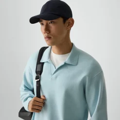 Open Collar Sweater in Light Bilen