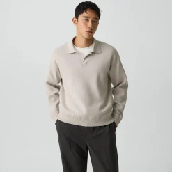 Open Collar Sweater in Light Bilen
