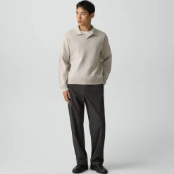 Open Collar Sweater in Light Bilen