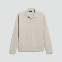 Open Collar Sweater in Light Bilen
