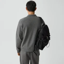 Open Collar Sweater in Light Bilen
