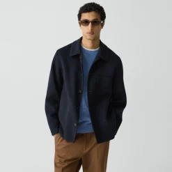 Overshirt in Double-Face Wool-Cashmere
