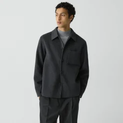 Overshirt in Double-Face Wool-Cashmere
