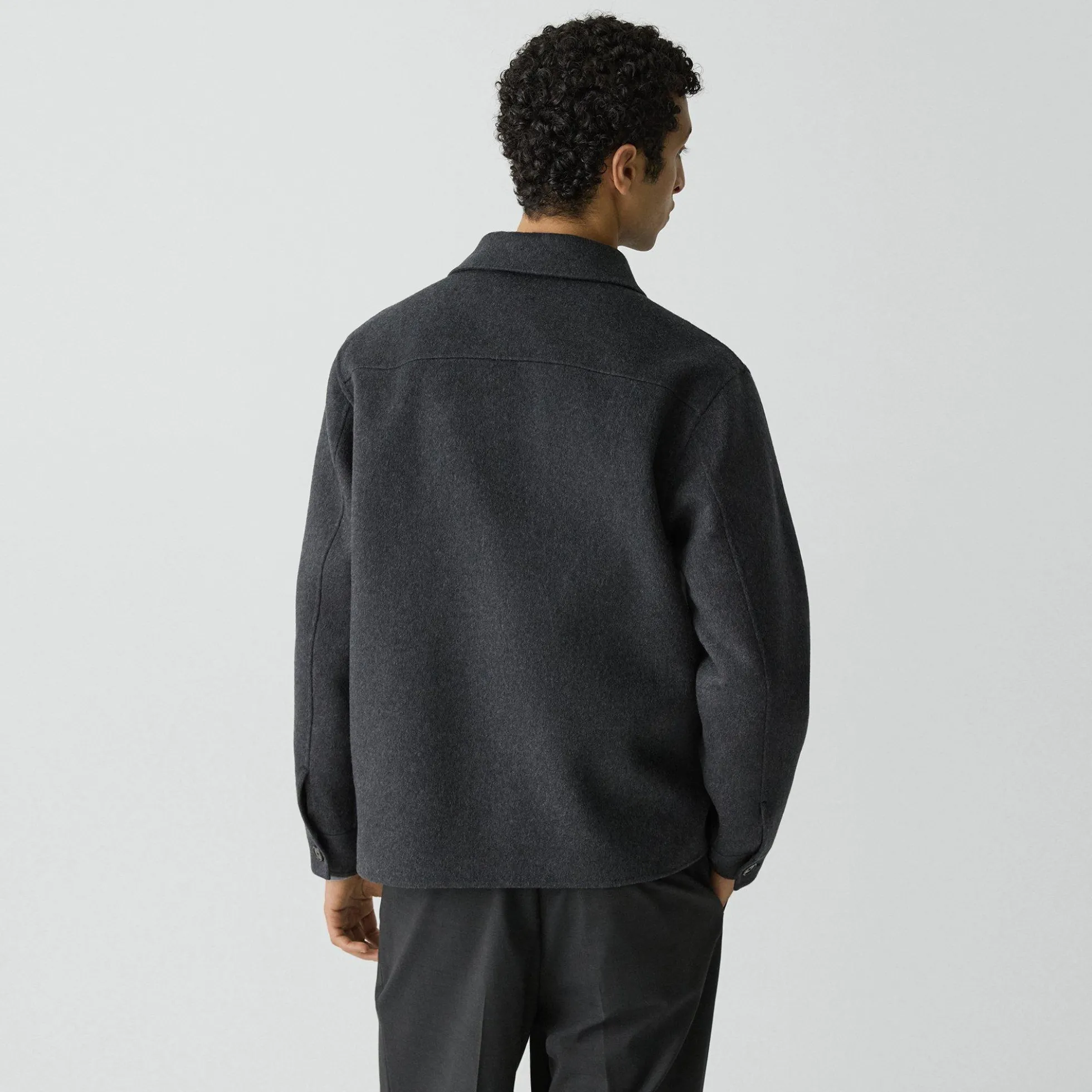 Overshirt in Double-Face Wool-Cashmere