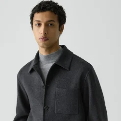 Overshirt in Double-Face Wool-Cashmere