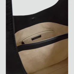 Oversized Hobo Bag in Leather