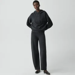 Oversized Hoodie in Felted Wool-Cashmere