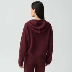 Oversized Hoodie in Felted Wool-Cashmere