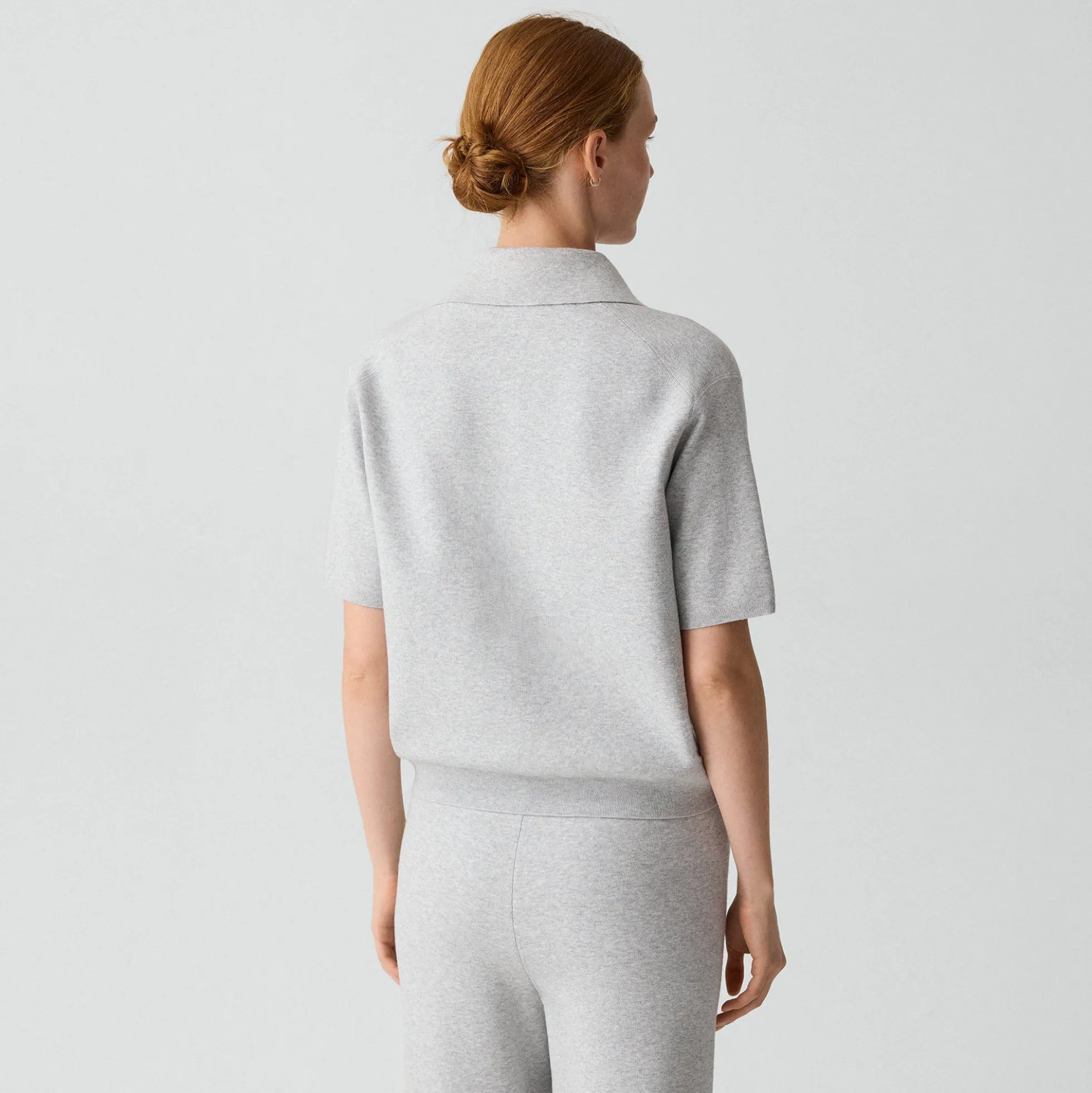 Oversized Polo Shirt in Light Bilen