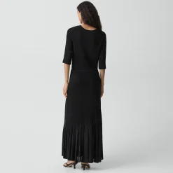 Paneled Dress in Stretch Knit