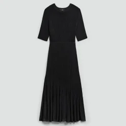 Paneled Dress in Stretch Knit