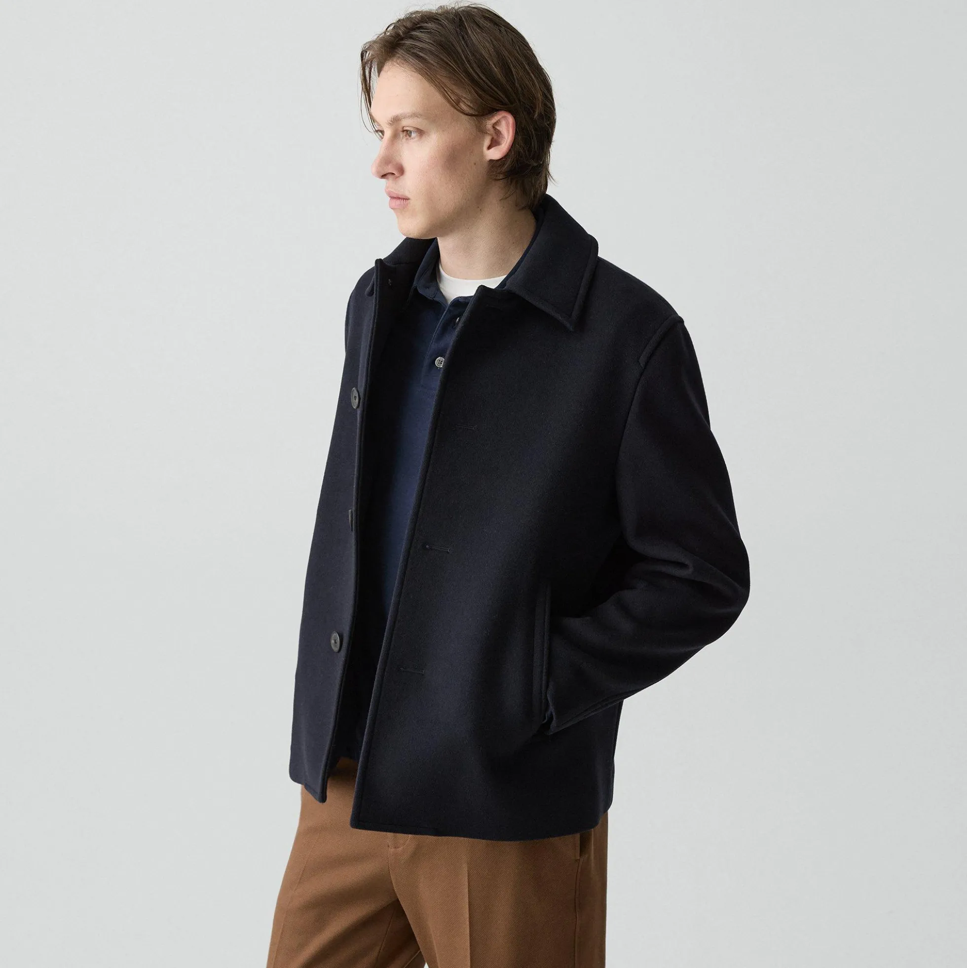 Peacoat in Plush Melton