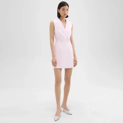 Peak Lapel Mini Dress in Admiral Crepe