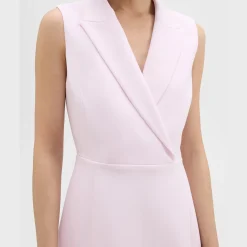 Peak Lapel Mini Dress in Admiral Crepe