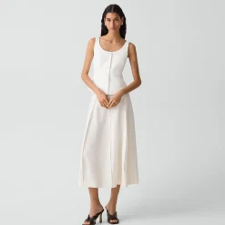 Peplum Vest in Linen-Viscose