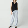 Pleated Pull-On Pant, 28'' in Admiral Crepe
