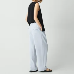 Pleated Pull-On Pant, 28'' in Admiral Crepe