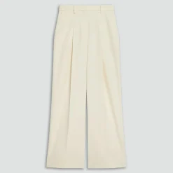 Pleated Wide-Leg Pant, 30'' in Admiral Crepe