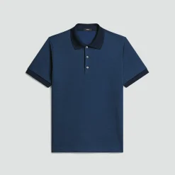 Polo Shirt in Cotton-Blend Jacquard