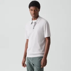 Polo Shirt in Silk-Cotton