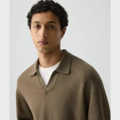 Polo Sweater in Boiled Wool