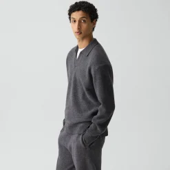 Polo Sweater in Boiled Wool
