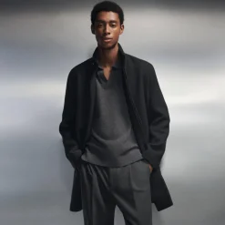 Polo Sweater in Boiled Wool