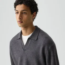 Polo Sweater in Boiled Wool